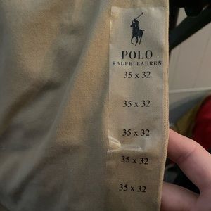 NWT men’s 35x32 Polo Ralph Lauren khaki pants.